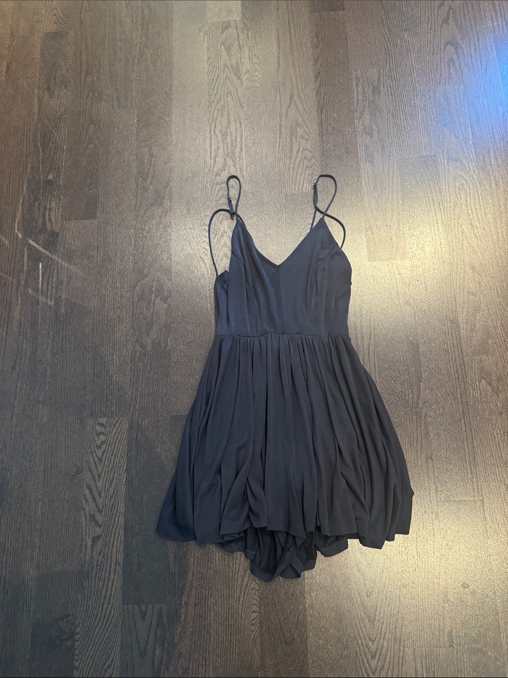 Black V-Neck Spaghetti Strap Romper